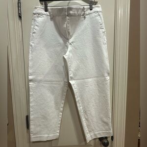 LOFT white cropped pants